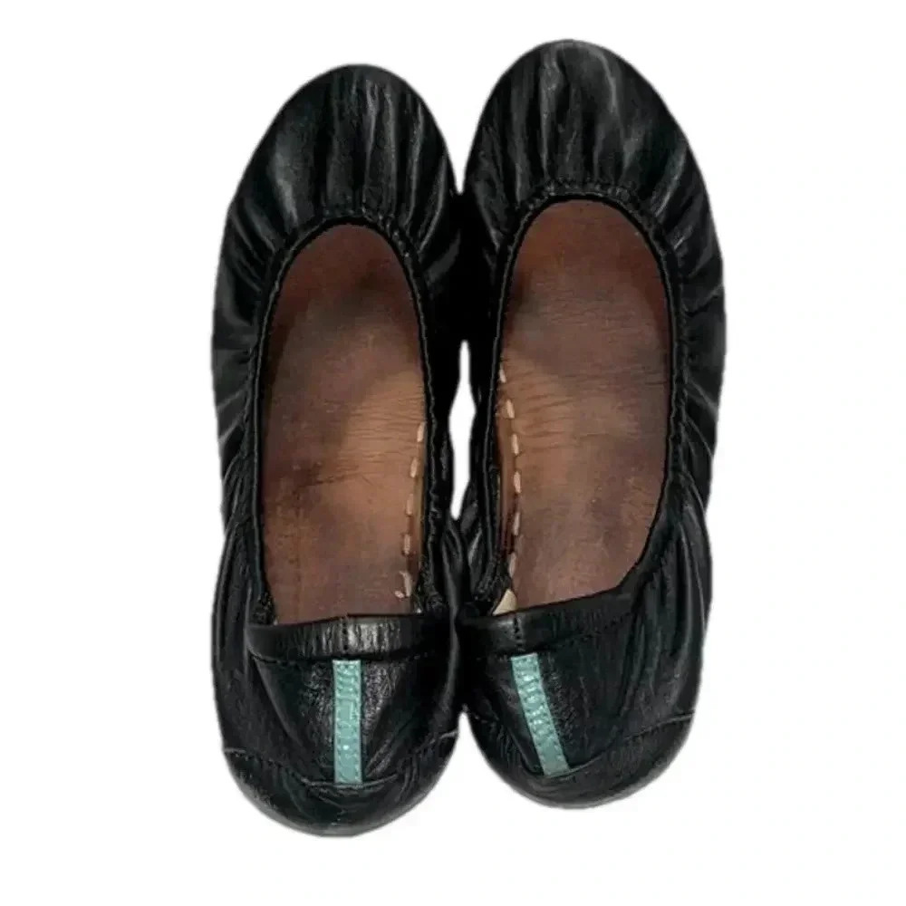 Imperfect Tieks ballet flats classic Italian leather black ballet‎ flats size 9 - Picture 5 of 13